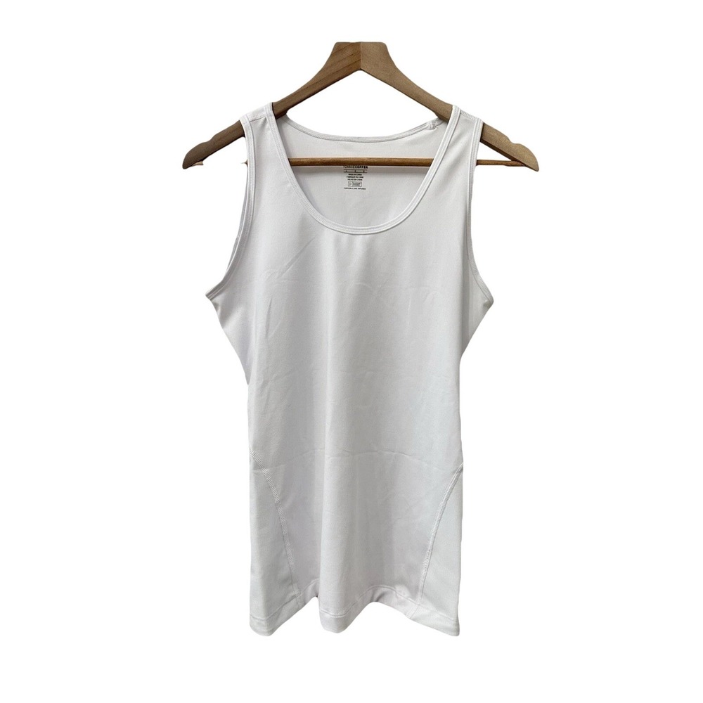 Tommy‎ Copper White Tank Top Lower Back Support Compression sz L Base layer